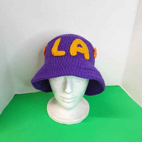 Handmade Crochet LA Bucket Hats New